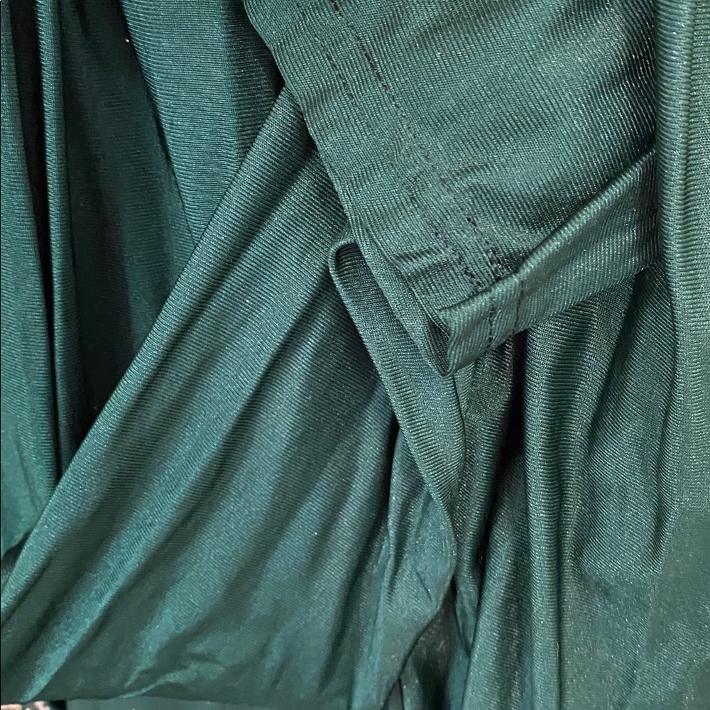 Custom Indian Wedding Guest Attire, Elegant Green and Yellow Dress - Picture 8 of 8